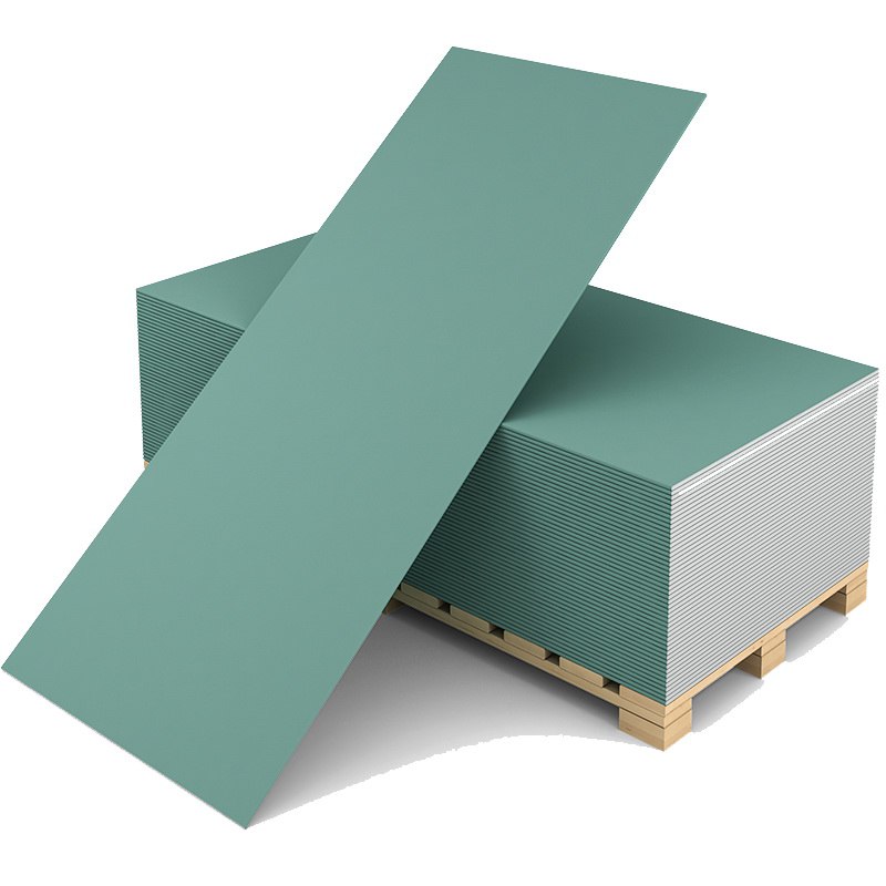 Гипсокартон влагостойкий ГКЛВ 12,5х1200х3000